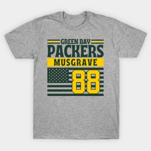 Green Bay Packers Musgrave 88 American Flag Football T-Shirt